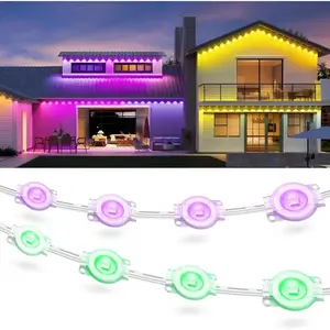 200ft Permanent Outdoor Lights for House, 2025 Smart RGB LED Outside Lights with APP Remote Control, IP67 Waterproof Eternity Eaves Lighting for Christmas, Halloween, Holiday, Party, Daily