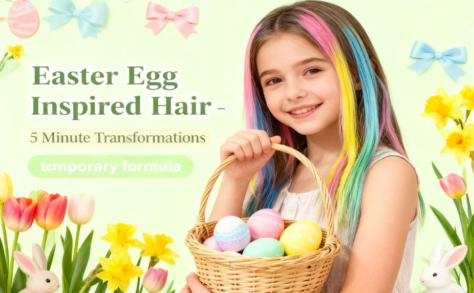 10-Color Hair Chalk Comb Set| Vibrant Temporary Hair Dye for Parties/Cosplay Safe Washable Highlight Powder Pencil  Easy DIY Hair Color Kit for Kids/Teens/Adults| Quick Styling for Halloween, Wedding, TikTok Trends Haircare Daily Glossy