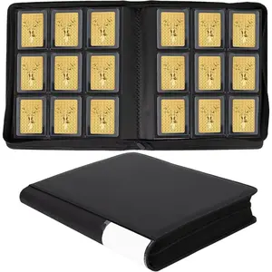 9 Pocket Toploader Binder Holds 360 3" x 4" Rigid Cards Double-Sided Card Binder for Trading Cards and Sports Cards Black