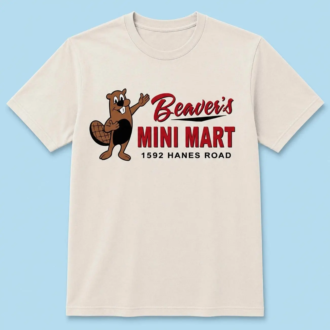 Beaver Mini Mart Shirt, Unisex Men & Women, Trendy Streatwear Gift Cotton Womenswear