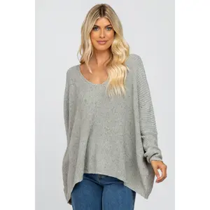 Grey Speckled Oversized Sweater