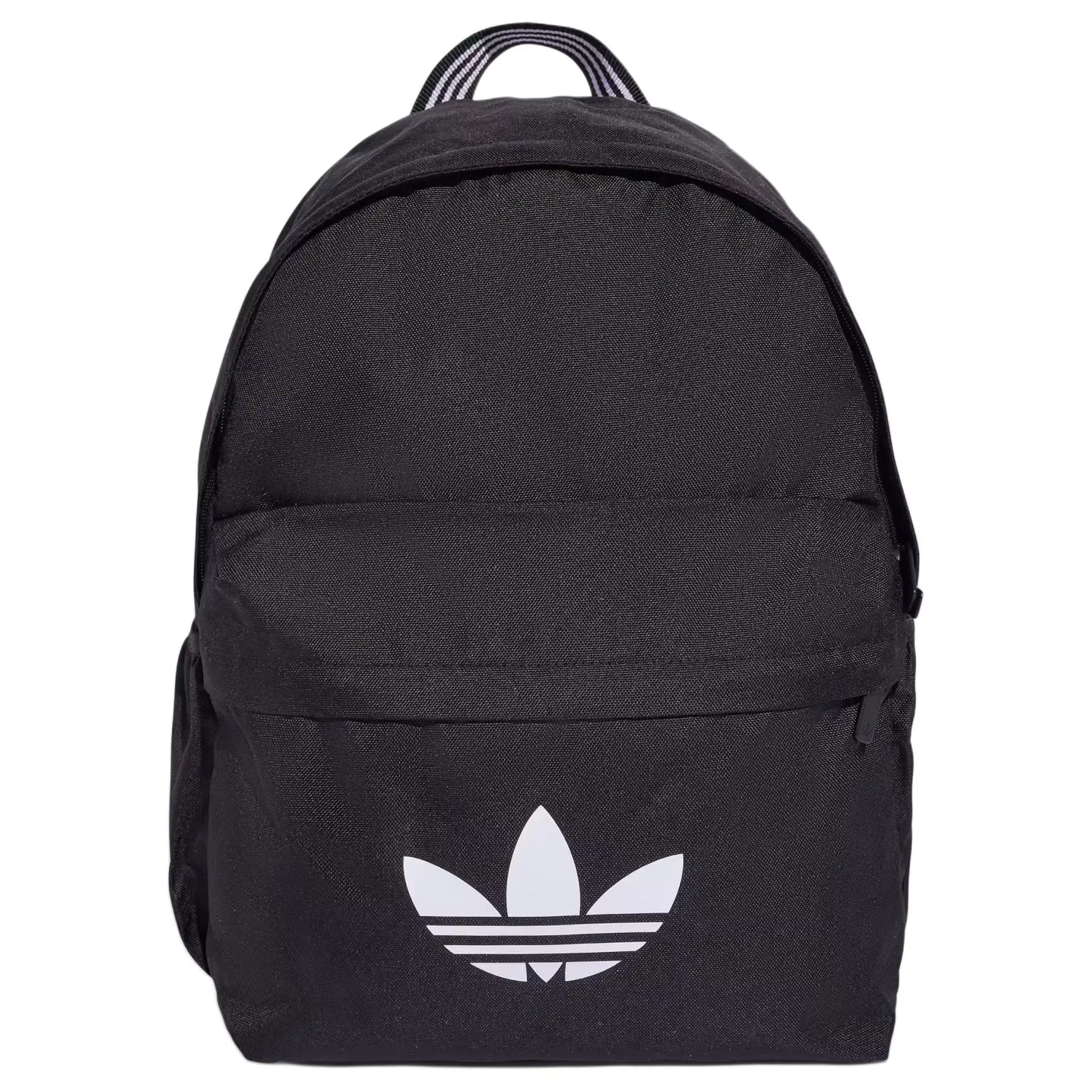 Adidas Originals Logo Front Backpack for Men, 18.7L Black Polyester Bag with Padded Straps
