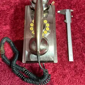 Vintage Wall-Mounted Telephone, Retro Home Decor Accent, Classic Landline for Living Room Display