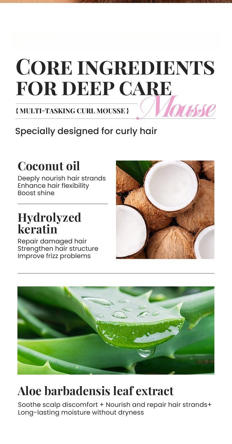 Curl Mousse | Defines & Adds Instant Volume for Frizz-free Curls | Simple,lightweight foam, for hydrated, frizz-free curls