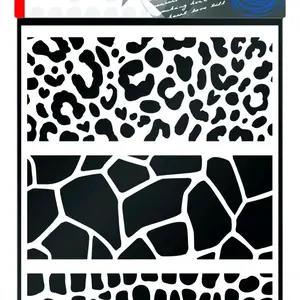 Marabu Art Stencil in Animal Print for Mixed-Media Projects and Scrapbooking