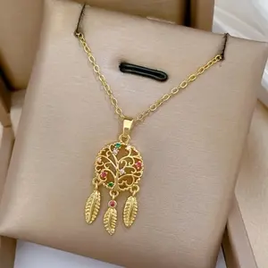 Multicolor Dream Catcher Necklace