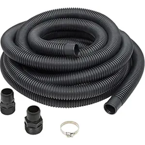 212 MAIN Corrugated Polyethylene SPDK Sump Pump Discharge Kit - 1.25 in. Hose, 1.5 in. & 1.25 in. Adapters, Barbed Fittings for Basement Drain (Hose + Adapters)