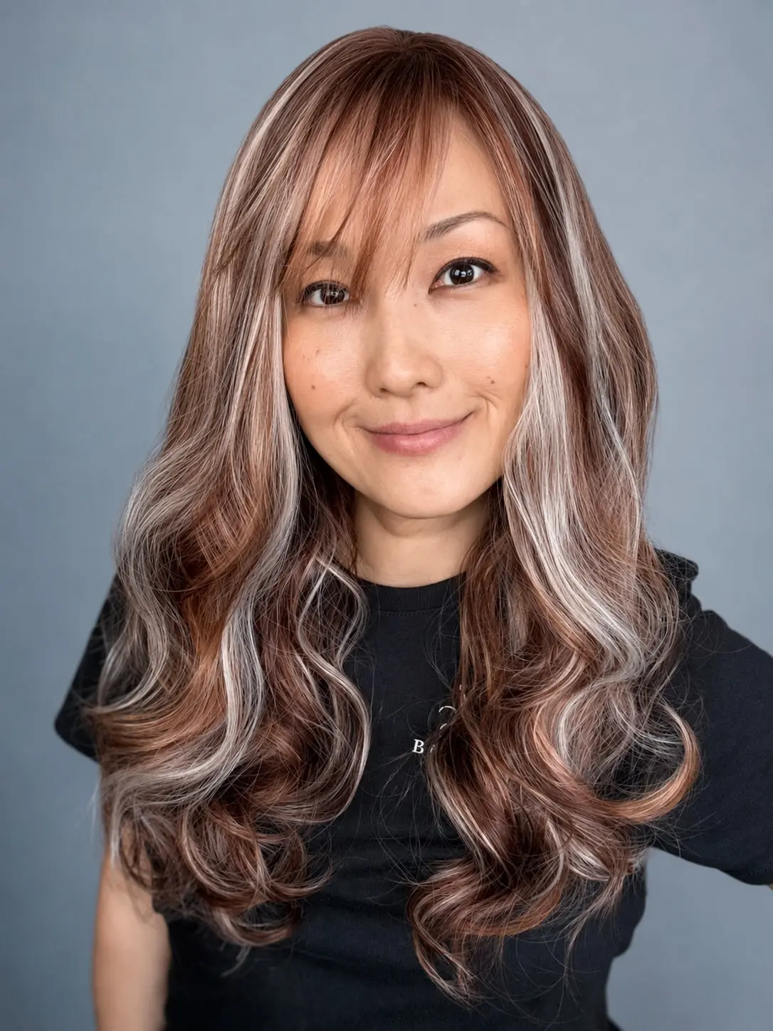 Coppricot Long Wavy Synthetic Fashion Wig, 24-26 Inch 13x4 Glueless Lace Front with Natural Hairline, Heat Resistant Fiber for Daily Wear, Heat Resistant Wig