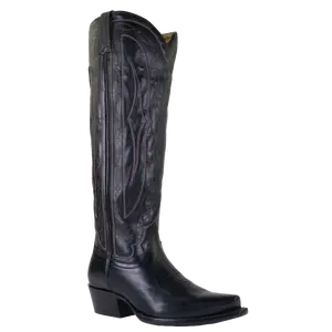 HYER Ladies Wildcat Noir Black Tall Western Boots HW56039
