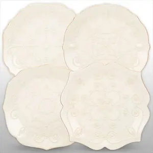 212 MAIN Lenox 829072 French Perle Dishwasher Safe Tableware Assorted Dinner Plates, Set of 4 - Pack of 1