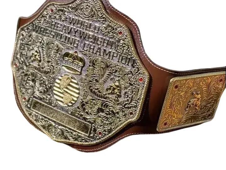 BIG GOLD World Heavyweight Championship Replica Tittle Belt DieCasting Adult 6MM