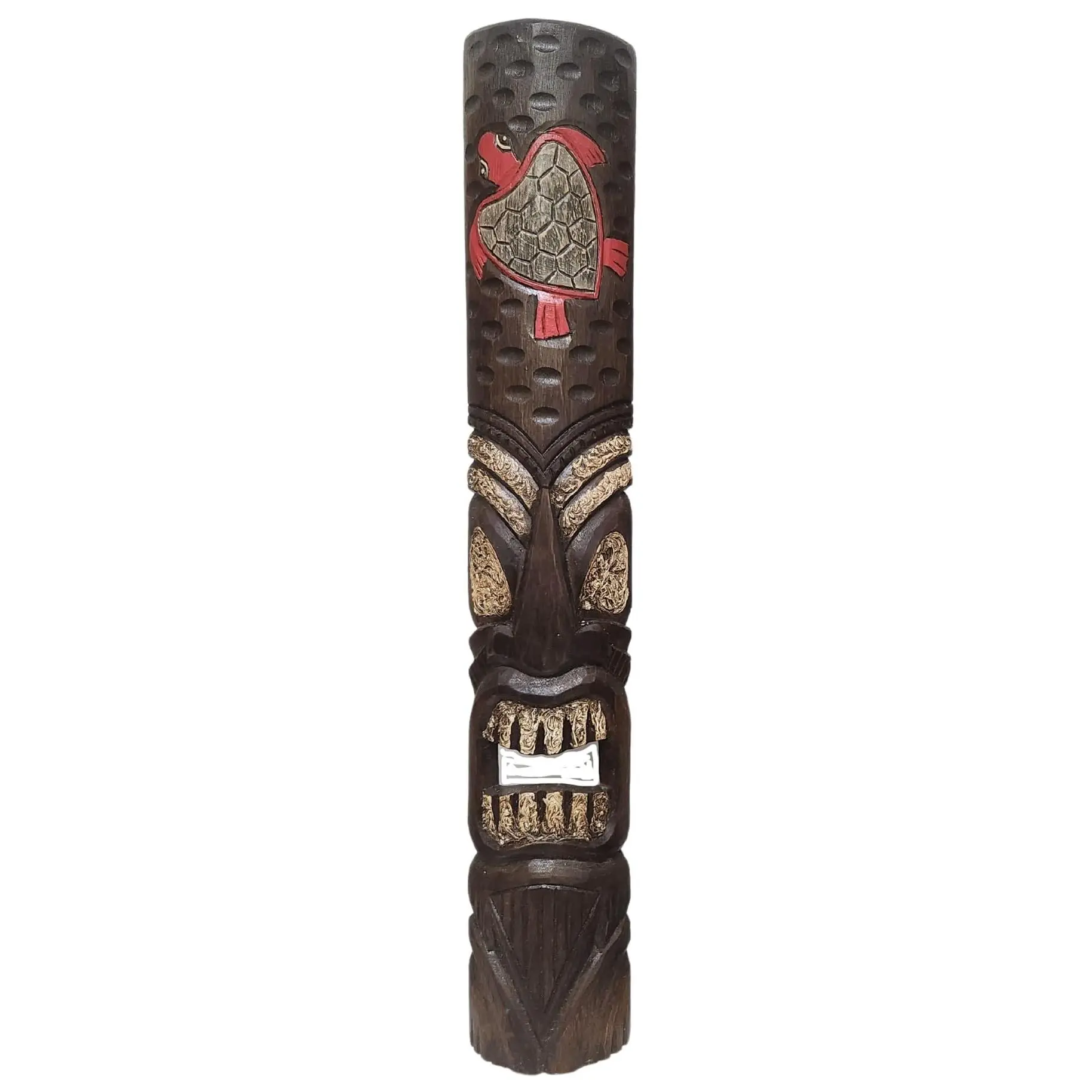 40 In Turtle Tiki Bar Mask Hand Carved Island Decor
