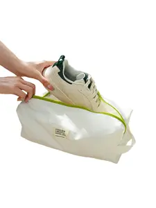 Nylon Waterproof Shoe Storage Bag, Zipper Closure, Portable Travel Shoe Organizer, Dustproof Clothing Cosmetic Bag, Shoe Bags, 4 Colors Available