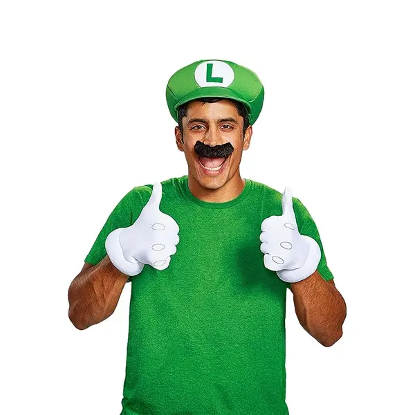 HalloweenCostumes Luigi Adult Accessory Kit, Menswear Cosplay Costumes for Halloween Events
