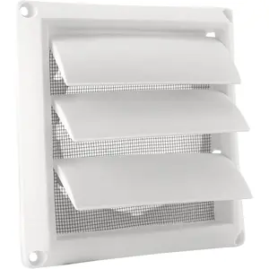 4" Dryer Vent Cover for Exterior - Prevent Rats and Birds - Outdoor Vent Cover for House - White Dryer Vent Cap with Screen - Easy Installation