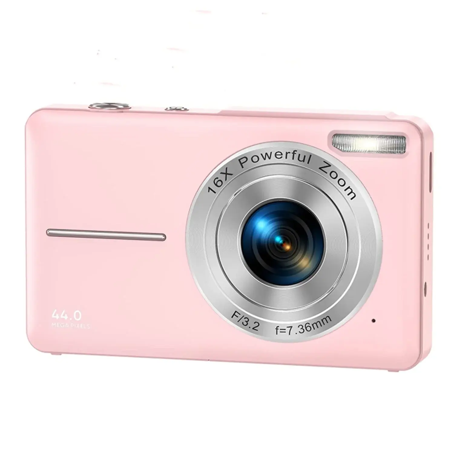 Melcam 01DC403-P Portable 16X 44MP Point & Shoot Digital, Pink Melcam