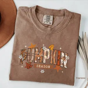 Pumpkin Season T-Shirt Autumn Fall Tee Fall Pumpkin Shirt Women Favorite Top For Woman Lightweight Unisex T-Shirt