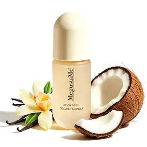 Hair & Body Mist Coconut Vanilla – 2-in-1 Refreshing Spray， 100% Natural， Long-Lasting Sweet Scent， No Alcohol， Frizz Control & Hydration for All Hair & Skin Types