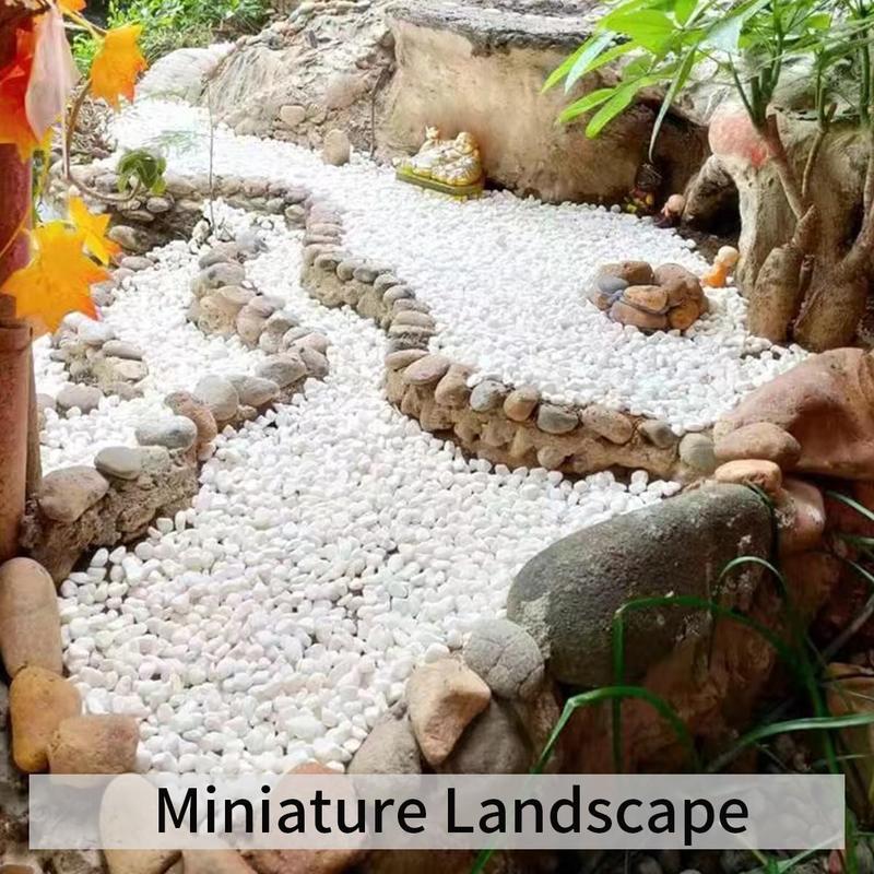 Natural Polished Pebbles 0.8-1.2cm, Mini Fish Tank Gravel, Succulent Cover Stone, Micro Landscape Decor, Vase Landscaping, Ecological Aquarium