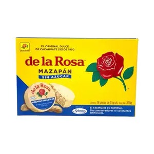 De La Rosa Mazapan Sugar-Free (18 Count), Made with Splenda and Peanuts, Mexican Candy, Dulces Mexicanos, Sweet, Savory, Snack