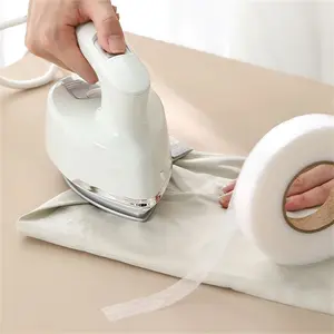 1 Roll 60m Iron-On Hemming Tape, Double-Sided Fusible Interfacing, Heat Fabric Fusible Bonding Web, Adhesive Cloth Tape, Perfect for Crafting & Sewing
