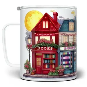 LOFTIPOP Valentine Storefront Shops Mug, Cozy Bookish Whimsical Gifts, Designed and Printed in the USA by Loftipop