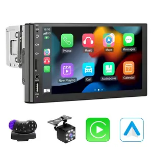 7 Inch 1din Car Multimedia Player, Carplay Display+radio, Car Display Screen, Supports Wired Apple Carplay/android Auto, Steering Wheel Control, Bluetooth-compatible 5.0