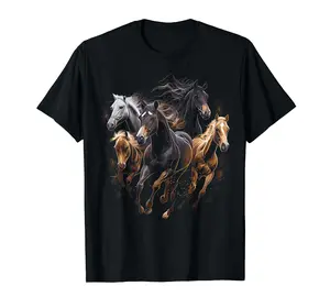 Horses Collage Horse Lover Graphic for Men Women Boys Girls T-Shirt