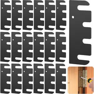16 count 4 Inch Hardware Door Hinge Shims,Stainless Steel Door Hinge Spacer with Coated Finish,Doors Hinge Shims Hinge Spacer for Repair Kit,0.03 Inches Thick