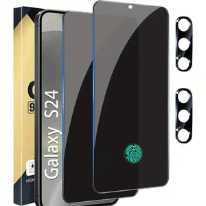 [2+2 Pack] Compatible with Samsung Galaxy S26/S26 Plus/S26 Ultra, Privacy Screen Protector Compatible with Galaxy S24 Privacy 5G, 2 Pack Privacy Tempered Film with 2 Pack Camera Lens Tempered Glass, High Clarity, Anti...
