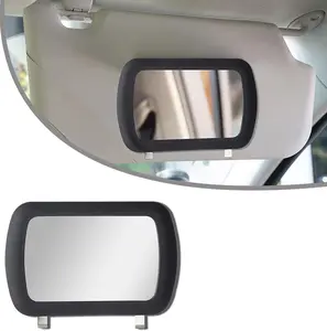 PC Sun Visor Mirror, Car Makeup Vanity Mirror, Clip on Rear View Sun Shading Mirror, Portable Car Visor Cosmetic Mirror for Women Girls, Universal Interior Car Accessories