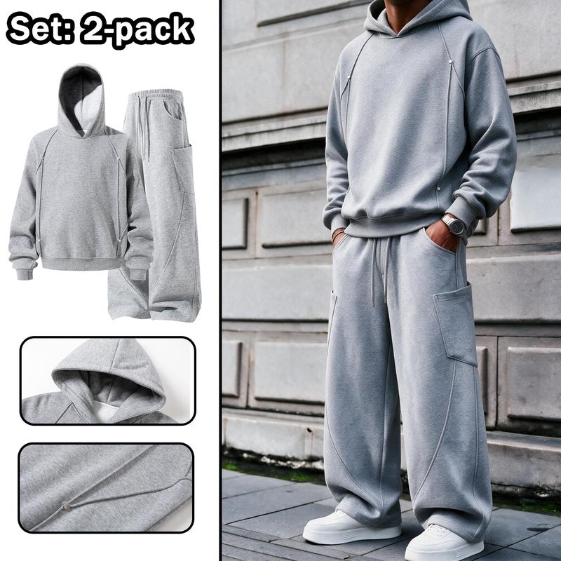 Set: Light gray top + light gray pants