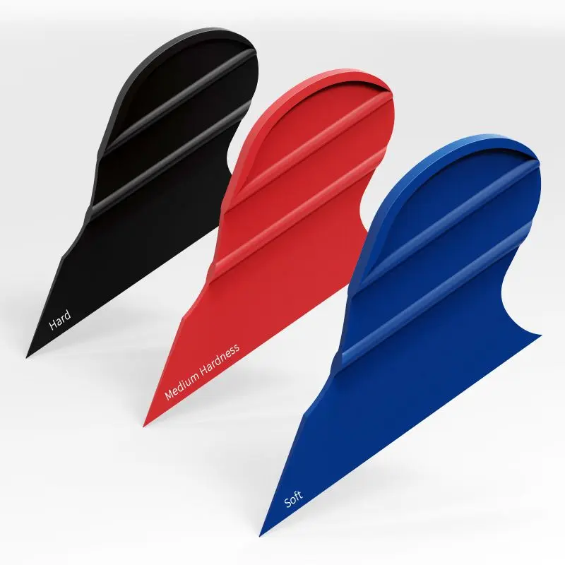 Window Tint Edge Squeegee Set of 3 - Hard, Medium Hardness, Soft Options for Easy Application