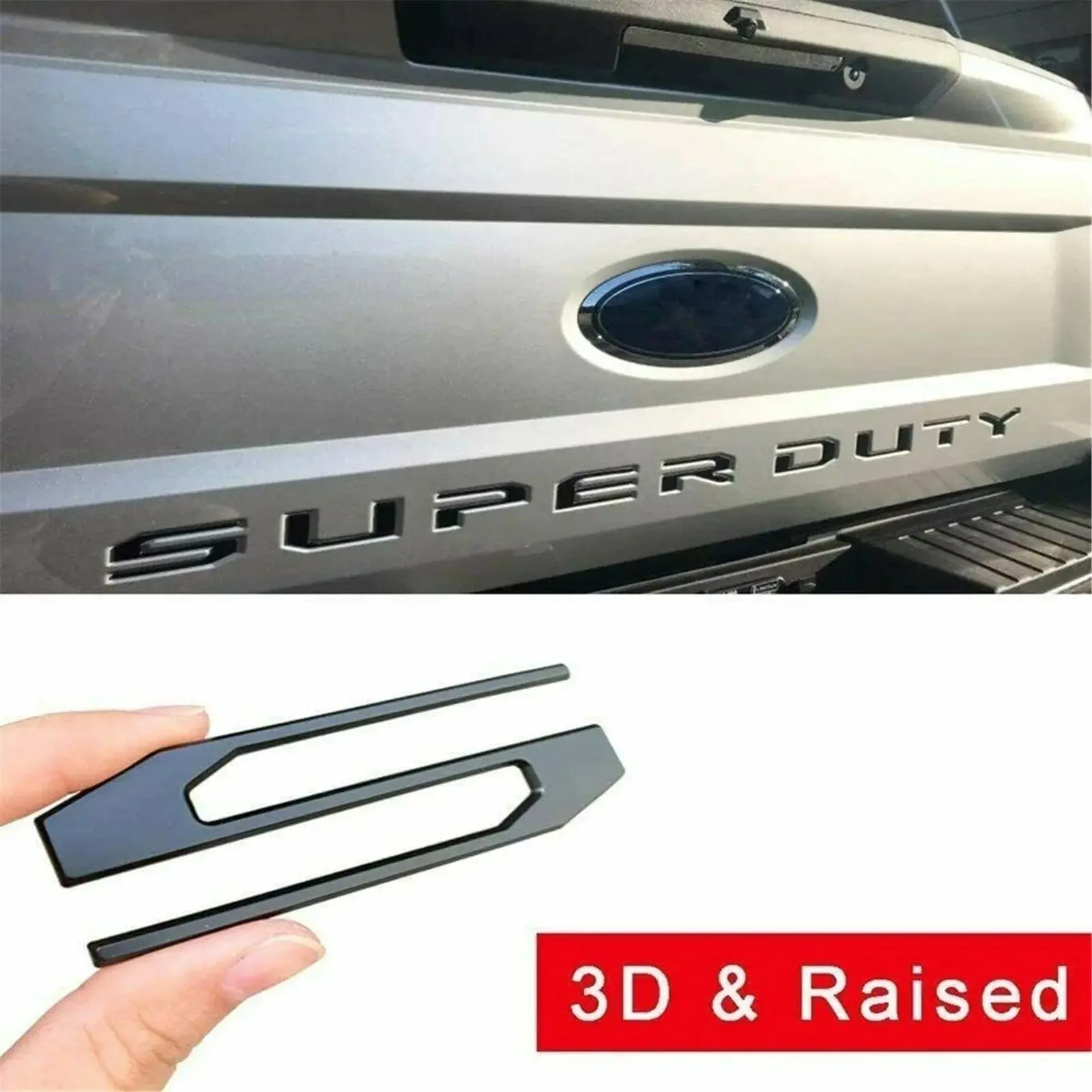 2017-2022 Ford Super Duty Tailgate Letters, 3D Raised Black Emblem Badge, F250 F350 F450 Truck Accessories