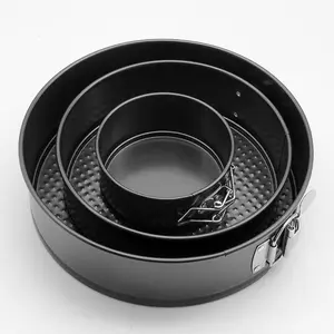 Three-Piece Nonstick Round Springform Cake Pan Set