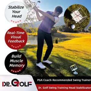 Golf Swing Training Head Stabilizator For Keep Your Head Still and Maintain Your Spine Angle. Patented Design, PGA Recommended for Golfers of All Levels Muscle Memory Portable Golf Clubs Visual Feedback