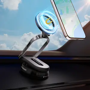 【Coverado】Foldable & 360° Rotatable  Car Phone Mount,  Stable Base  Car Suction Cup Adhesive Phone Holder for Phones Foldable  Android Folding Cellphone Adjustable Stand car magnetic suction bracket caraccesories Vehicle Dashboard smartphonene