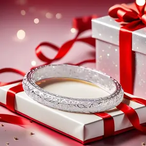 Foot Silver s999 bracelet Sterling Silver bracelet Ladies Closed-mouth bracelet for Girlfriend for Mom Birthday holiday gift Silver weight 29g /1.02 oz