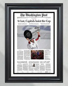2018 Washington Capitals Stanley Cup Washington Post Unframed Poster - Historic Championship Front Page Newspaper Print - Alex Ovechkin First Cup Wall Art