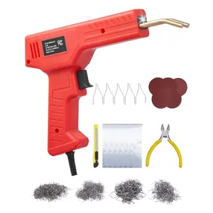 Plastic Welder 100W Plastic Welding Gun With 800PCS Staples Heavy Duty Handheld Heat Tool For Thermoplastic Repair, PVC And ABS Welding, Automotive Bodywork And Furniture Fixes, Adjustable Temperature, Fast Preheat, Ergonomic Grip