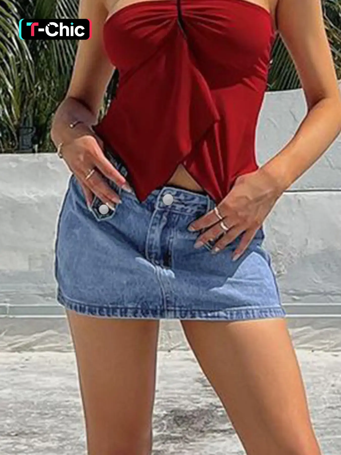 GILIPUR Women's Light Blue Low Rise Denim Mini Skirt, Y2K Vintage Washed Jean Skirt, Casual Slim Fit Bodycon Micro Skirt with Pockets, Retro Streetwear Vibe for Summer, Beach, Club, Daily & Everyday Wear Street Fashion Skirt
