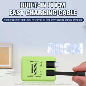 2-in-1 GaN Compatible with Fast Charger,Retractable Phone Charger Wall Plug,Multi-Functional Fast Smart Charger, Tablet, Laptops , All in One Foldable Plug,forfor Phone