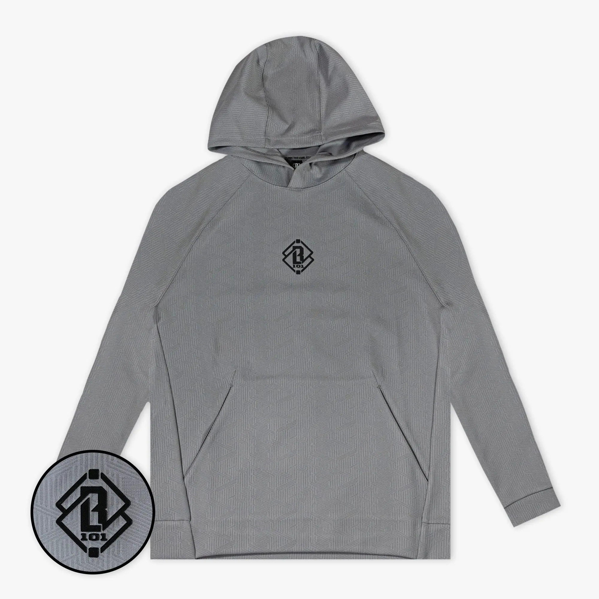 Diamond Tech Jacquard Hoodie - Gray