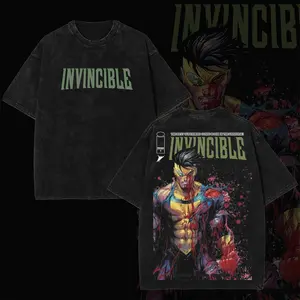 Vintage Mighty Invincible Mark Grayson Inspired T-Shirt – Retro 2000s Omni-Man Clash Graphic Tee, Comic Streetwear Cotton Shirt for Men & Women, Gift for Fan, Gift for Him