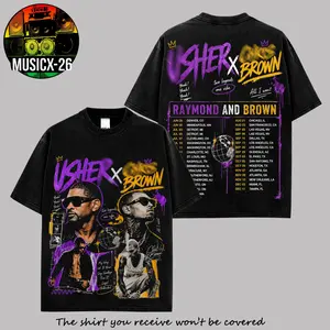 [X-26] The R&B Tour 2026 : Raymond & Brown Date #2 Premium Cotton T-Shirt, R&B Music Duo Graphic Tee, Urban Hip Hop Soul Streetwear Shirt, Concert Tour Merch, Gift for R&B Fans, Vintage Music Tee