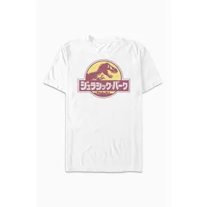 PacSun Men's Jurassic Park Kanji Logo T-Shirt - Multicolor