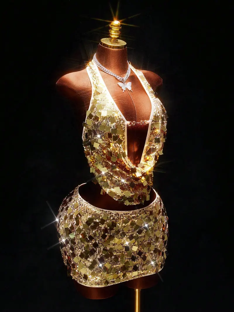 gold sequin skirt - TikTok Shop gold sequin skirt - TikTok Shop