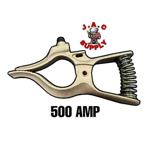 J.A.C Supply 500 Amp Ground Clamp with Durable Spring Design for Secure Connections
