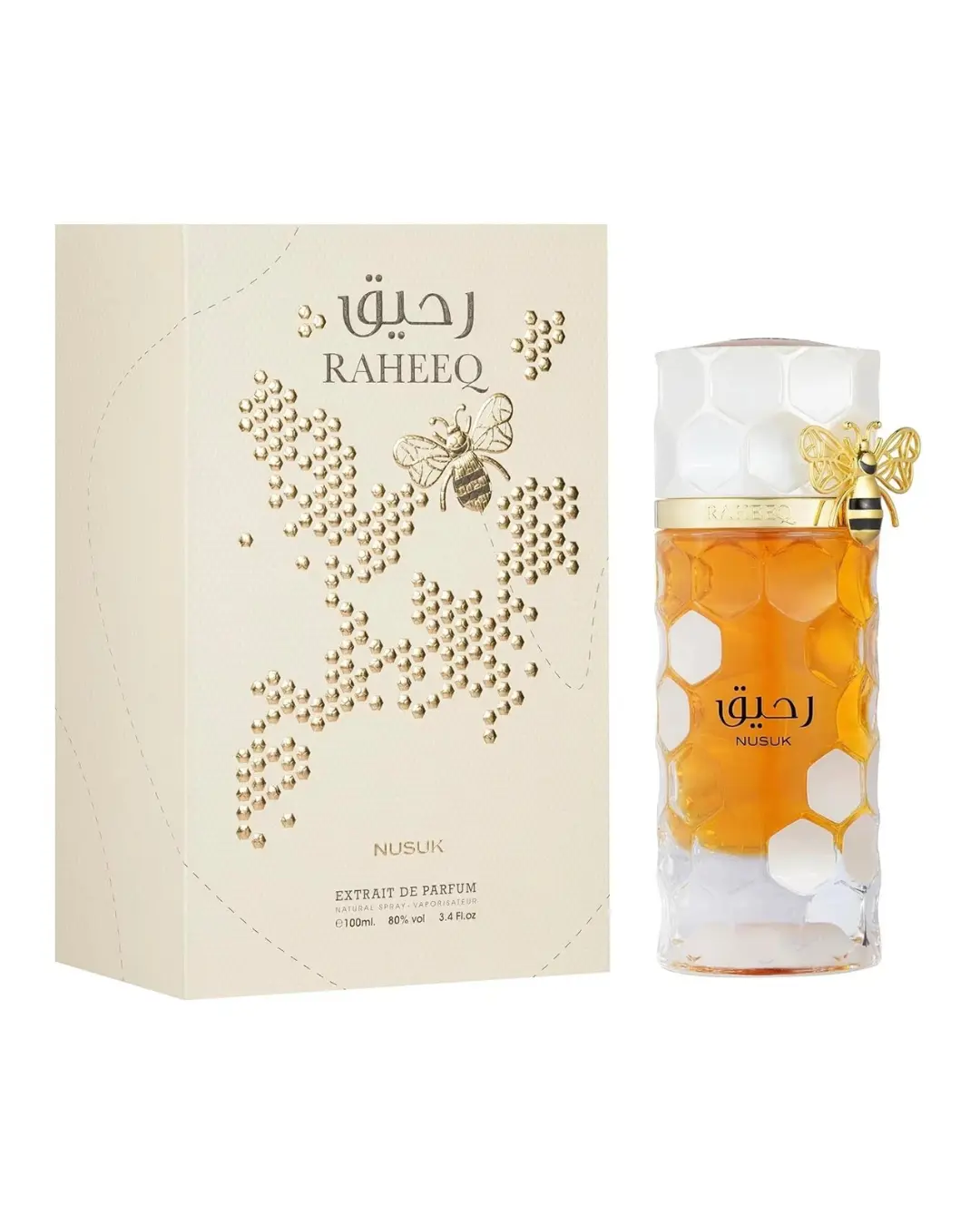 Nusuk Raheeq Eau De Parfum 3.4 oz 100ml Citrus Honey Vanilla Gourmand Fragrance