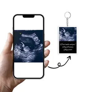 Personalized Ultrasound Photo Keychain: Acrylic Bump Keyring